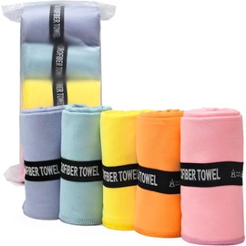 Toallas de Microfibra para Entrenamiento - Secado Rápido, Alta Absorción, Sin Olores, para Hombres y Mujeres - Toalla Deportiva para Sudor de Gimnasio, Hot Yoga, Tenis, Correr, Set de 5 Tonos Pastel