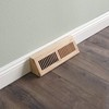 WELLAND Red Oak Baseboard Diffuser Wood Vent Register,15 L X