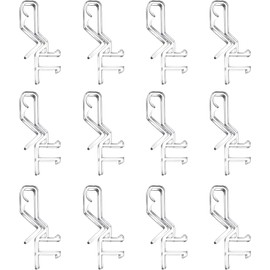12PCS Blind Clips - Vertical Blind Clips for Valances with Grooved Back - 1.87in Transparent Plastic Retainer Holders for Horizontal Mini Wood Blinds