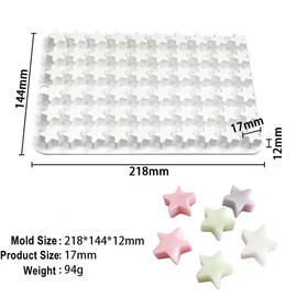 TUKE Food Grade Silicone Stars Molds Baking Mold Non-Stick Silicone Molds for Chocolate, Candy, Jelly, Ice Cube, Muffin (Star A)