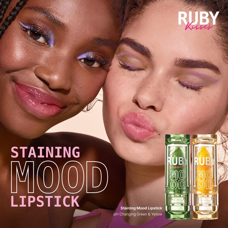 Ruby Kisses Staining Mood Lipstick, pH Color Changing Lip Balm