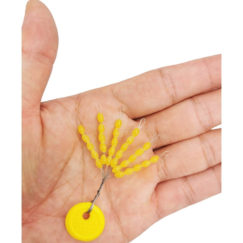 Drchoer Fishing Rubber Bobber Beads Stopper, 6 in 1 Float