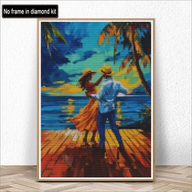 Kaliosy 5D Diamond Art Kits for Adults Couple Dancing by Number Kits, Diamond Painting Art DIY Full Drill Crystal Craft Cross Stitch Embroidery Decoration (12x16 inch) 30x40 cm