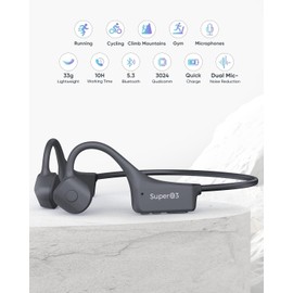 Bone Conduction Headphones Bluetooth Open Ear earphones IP67 Waterproof Wireless Headset Built in Mic Noise Canceling Sports Headphones Bluetooth for Running Driving Cycling Hiking Gym Workouts
