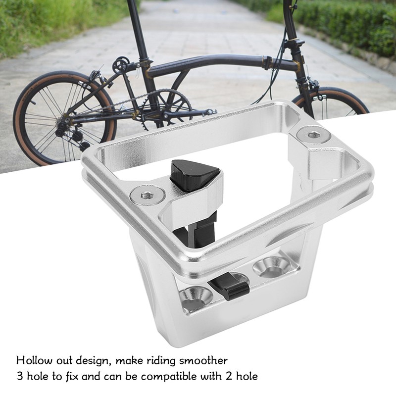 Folding Bike Front Carrier Adapter Aluminium Alloy Hollow Carved Mount
