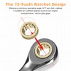 uxcell Ratcheting Wrench 1/4" 12-Point 72-Teeth Ratchet Box End and
