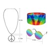 XonyiCos Hippie Costume for Men Women 60s and 70s Colorful