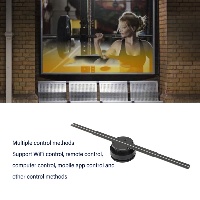 3D Hologram Fan 16.5 Inch 384 Light Beads 1024x1024P Resolution