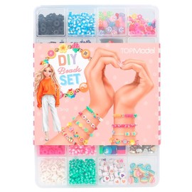Depesche TOPModel 12085 DIY Bead Set, 20 Different Types of Beads, for Creative Design of Bracelets and Necklaces