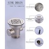 iVIGA Commercial Sink Drain: 3-1/2" Sink Opening Waste Drain Valve