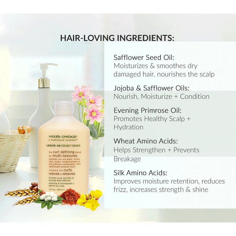 Mixed Chicks Curl Defining & Frizz Eliminating Leave-In Conditioner, 10