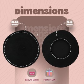 CoverYourHair Berets for Adults - French Beret - Artist Hat - 12 Pack Black