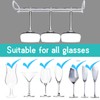 eastbao White 4 Wine Glass Rack Under Cabinet Shelf Glasses