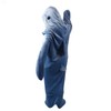 Wearable Shark Sleeping Bag Soft Cozy Flannel Hooded Blanket for