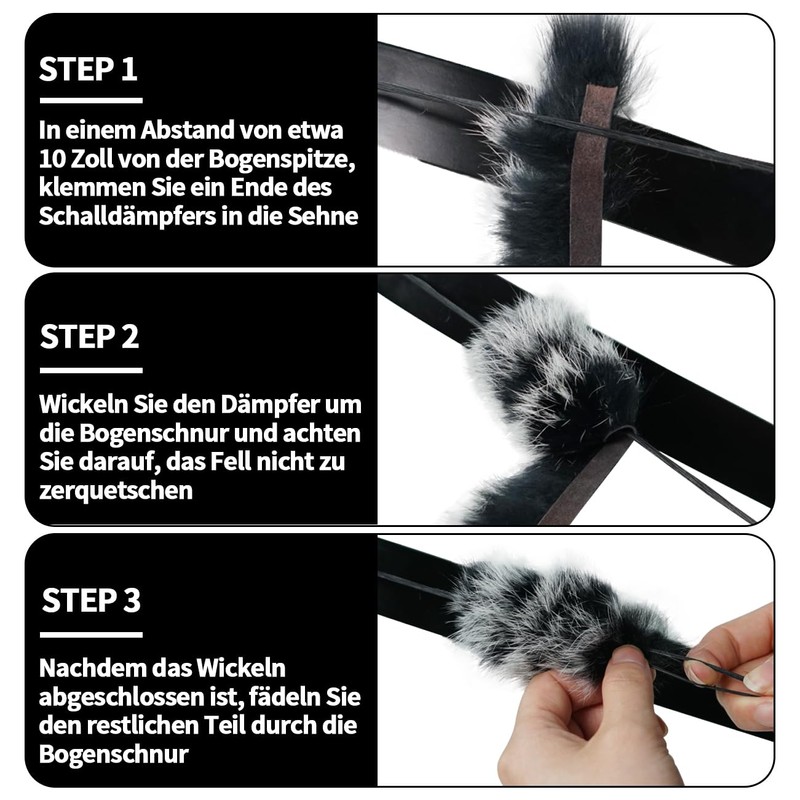 THREE ARCHERS 1 Pair of Bow String Silencer Archery Tendon