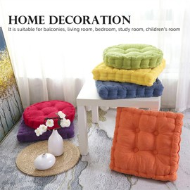 Gfobip Large Square and Round Floor Cushions for Adults 2 Pack Meditation Floor Pillow Sky Blue Corduroy Floor Seat Pillows Cushion for Living Room Balcony Tatami Yoga,18x18 Inch