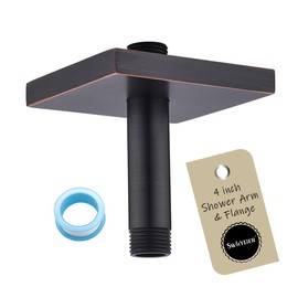 Shower Head Extension Arm Wall Mounted Tube Rainfall Shower Tube Replacement Pipe Parts Stainless Oil rubbed bronze,SW-91038-4-ORB-SQ.