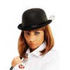 Struts Adult Size A Clockwork Orange Syle Black Bowler Hat