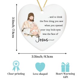 Miscarriage Gifts for Mothers Be with Jesus Memorial Ceramic Ornaments Angel Baby Memorial Gift Bereavement Gifts for Loss of Baby Christmas Tree Decorations