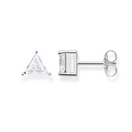 Thomas Sabo Women's 925 Sterling Silver White Glam and Soul Triangle Ear Studs H1968-051-14