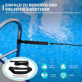 Swimming Belt for Pool, 3.6 m Swimming Trainer, Adjustable Swimming Belt, Suitable for Any Pool Without Countercurrent System, Increases Strength and Endurance for Children Adults