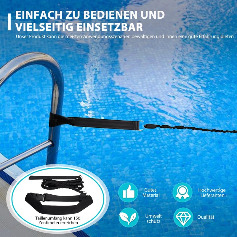 Swimming Belt for Pool, 3.6 m Swimming Trainer, Adjustable Swimming