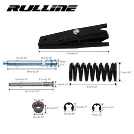 RULLINE Door Hinge Repair Kit with Spring Tool - Compatible with Chevy GMC Suburban Tahoe - Car Front Door Hinge Pin & Bushing Kit