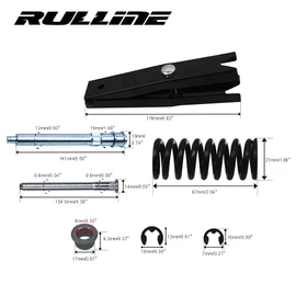 RULLINE Door Hinge Repair Kit with Spring Tool - Compatible with Chevy GMC Suburban Tahoe - Car Front Door Hinge Pin & Bushing Kit