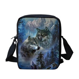 xixirimido Crossbody Phone Bags for Women Girls Small Messenger Bag, Animal Wolf