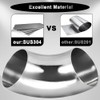 Cotonlake Stainless 4 Inch 90° Mandrel Bend Elbow, SS304 Stainless