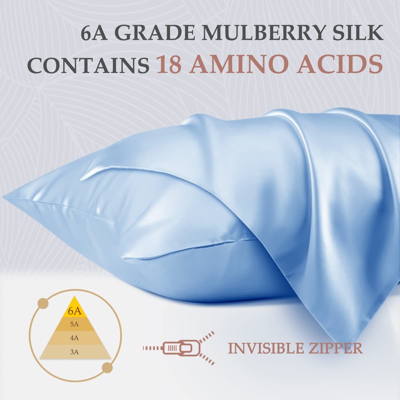 Olesilk, pillow case, 100% silk, cushion cover, hair and skin