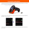 Wireless 1D 2D Barcode Scanner Multifunctional QR Reader for Warehouse