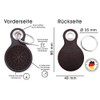 Samunshi® Leather Keyring with Engraving with Various Motifs Gifts Made