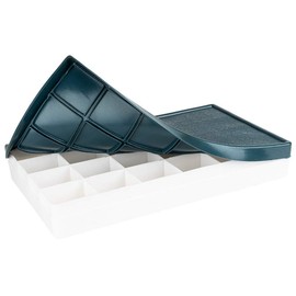 Mixing Palette with Lid | 21.5 x 12.3 x 3 cm | 24 Compartments | Empty Watercolour Box | Painting Palette for Acrylic Paints | Storage and Mixing Colours | Paint Mixing Palette