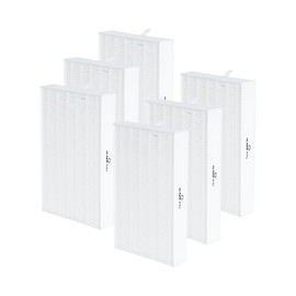 6-Pack Filter R Kit, Universal Replacement for Honeywell HPA300/200/100 and 5000 Series, H13 True HEPA Air Purifier Filter