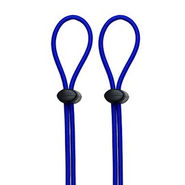 Leshang Swimming goggle bungee straps super stretchy and anti-detachment Reinforced safety cord buckle for a secure fit (Soli Blue 2Pack, 43 inch)