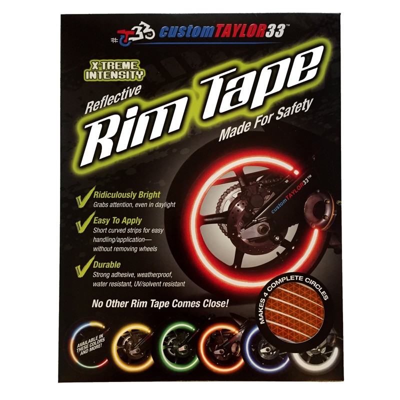 customTAYLOR33 Orange High Intensity Grade Reflective Copyrighted Safety Rim Tapes