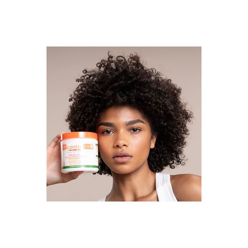Cantu Argan Oil Leave in Conditioning Repair Cream, 16 Ounce