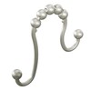 Moen Brushed Nickel Shower Curtain Rings with Double Hooks for