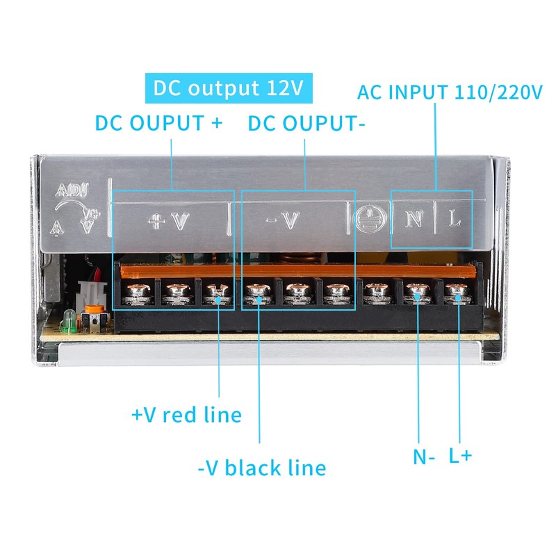 SUPERNIGHT 12V 30A 360W Power Supply AC 110V/220V to DC