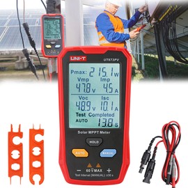 Solar Panel Tester, UT673PV 800W Photovoltaic Multimeter Solar MPPT Meter with Large Ultra Clear LCD Smart MPPT Open Circuit Voltage Troubleshooting Data Test for Photovoltaic Modules