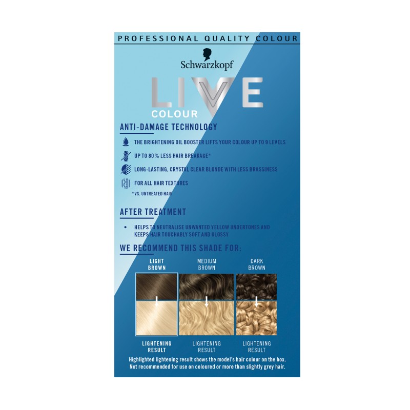 Schwarzkopf Live Colour Permanent Intense Bleach Max Blonde 00B