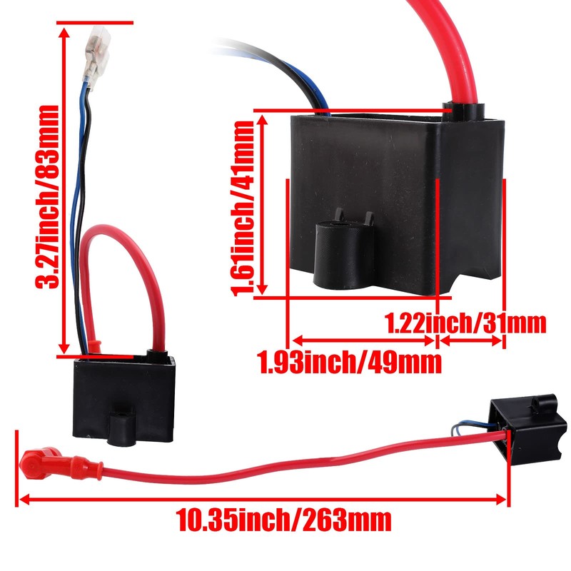 Yingshop High Performance CDI Ignition Coil with 2-Wire Magneto Coil