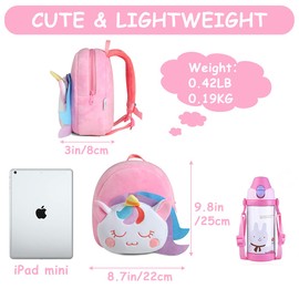 VASCHY Baby Daypack Backpacks, Smiling Unicorn, Small