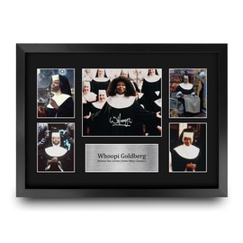 HWC Trading Whoopi Goldberg Sister Act Gifts Printed Signed Autograph Picture Display for Movie Memorabilia Fans - A3 Framed