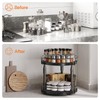 HOOBRO Lazy Susan Organizer Spice Rack, 2-Tier Height Adjustable Rotating