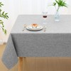 smiry Faux Linen Table Cloth Rectangular 140x300cm, Water resistant Tablecloth