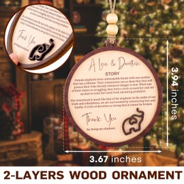 Christmas Elephant Ornaments - Friendship Gifts for Women - Elephants Gift for Girls - Friend Ornaments - Christmas Ornament 2025 - White Elephant Gifts - Xmas Tree Funny Decoration, Exchange