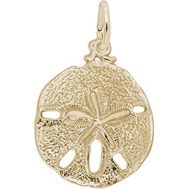 Rembrandt Detailed Classic Sand Dollar Charm - Metal - Gold-Plated Sterling Silver