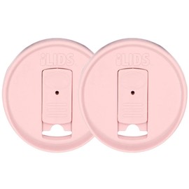 iLIDS Mason Jar Drink Lid, Regular Mouth, USA Made, Pale Pink, Pack of 2